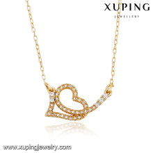 43087 Xuping Jewelry Sonderpreis Love shaped Vergoldete Halskette für besondere Liebhaber